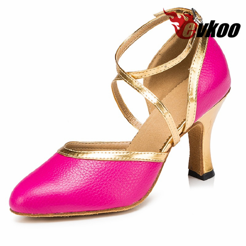 Women Shoes Size 4 In Cm - Evkoodance Customsize Pink With Golden Pu