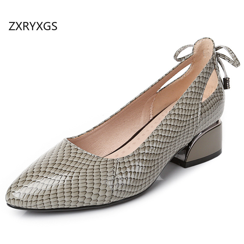 Women Shoes Size 4 In Cm - ZXRYXGS 2025 New Autumn Top Cowhide
