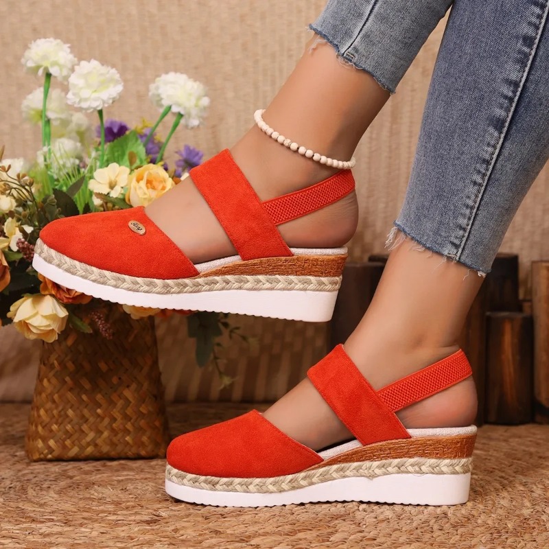 Espadrille Wedge Shoes - Women Closed Toe Wedge Sandals Women