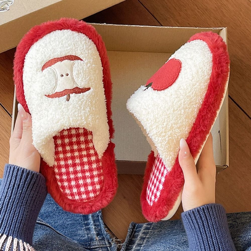 Women Shoes For Winter - Fashion Grid Stripe Cute Slippers Non-Slip