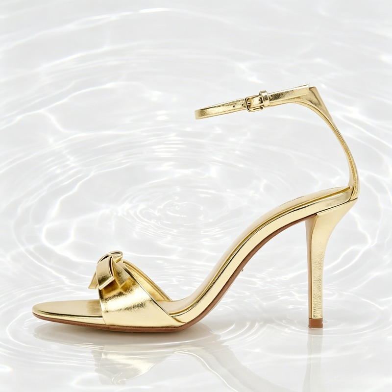 Elegant Golden Bow Brand High  - Women Shoes Brands 评论和价格
