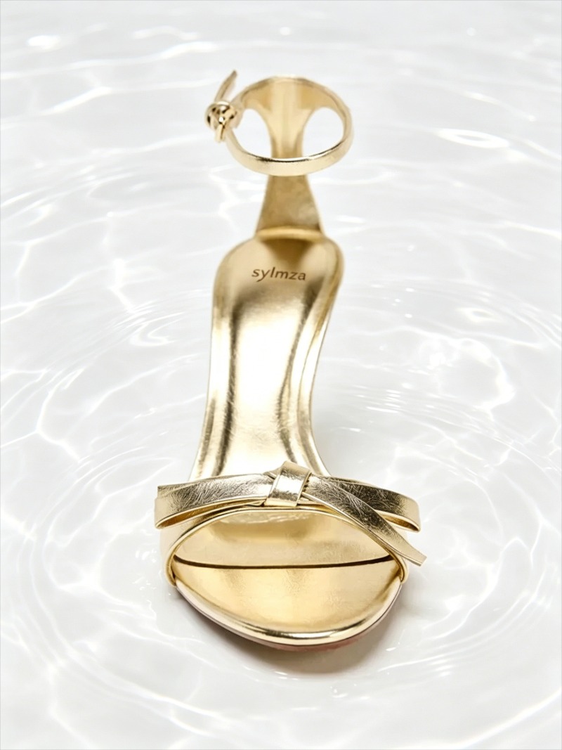 Elegant Golden Bow Brand High  - Women Shoes Brands 评论和价格