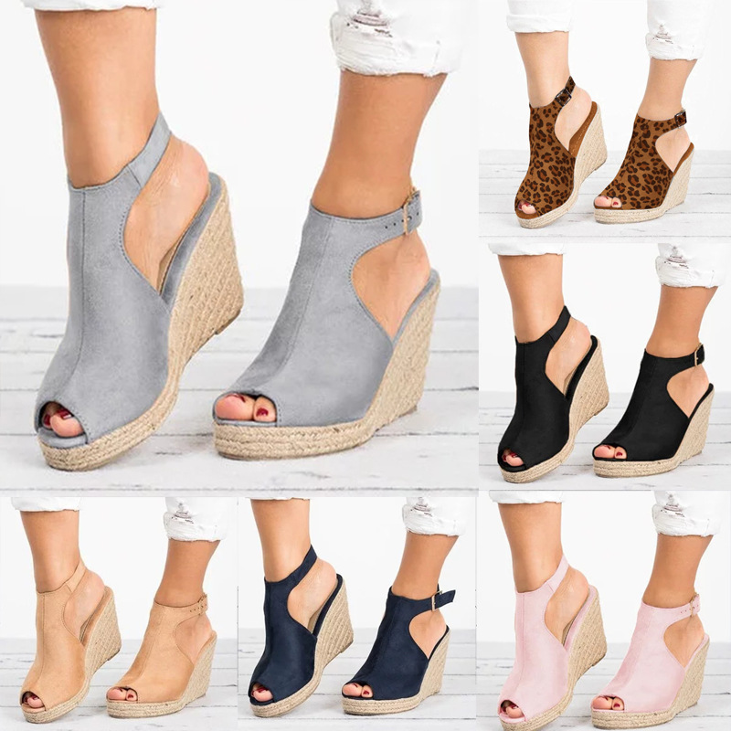 Heeled Sandals for Women Summe - Espadrille Wedge Shoes 评论和价格