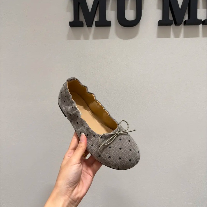 Women Polka Dot Ballet Flats S - Women'S Shoes Round Toe 评论和价格