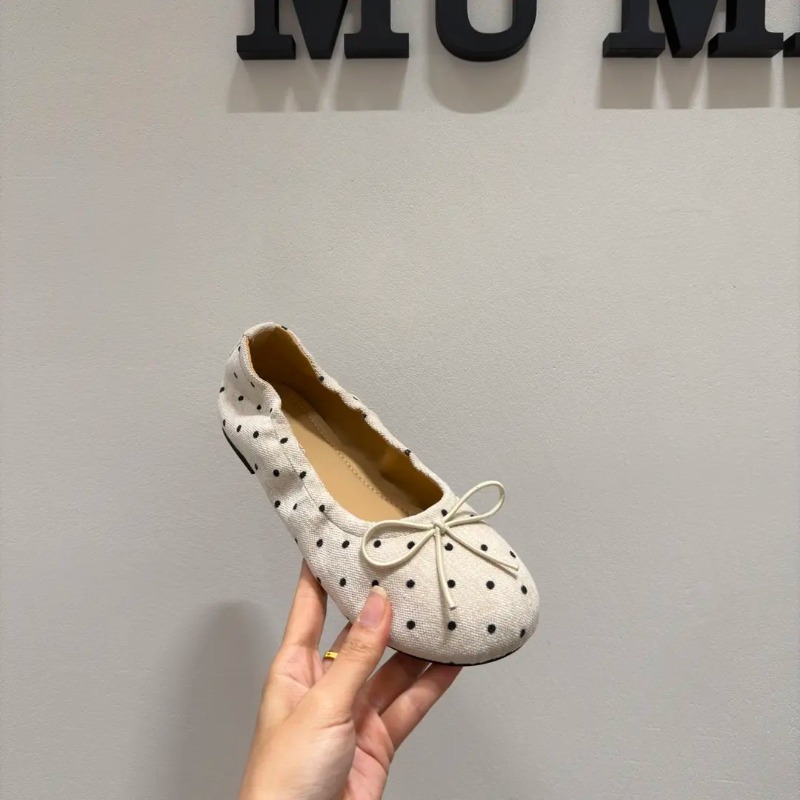 Women Polka Dot Ballet Flats S - Women'S Shoes Round Toe 评论和价格