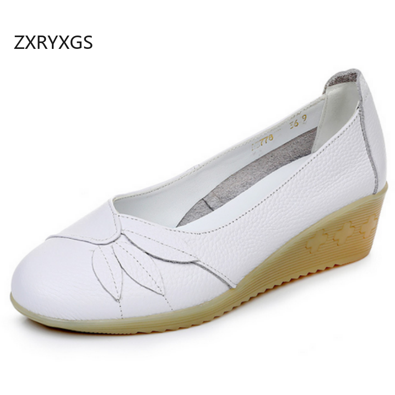 ZXRYXGS Premium Genuine Leathe - Women Shoes Size 4 In Cm 评论和价格