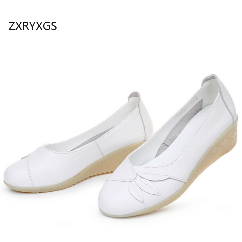 ZXRYXGS Premium Genuine Leathe - Women Shoes Size 4 In Cm 评论和价格