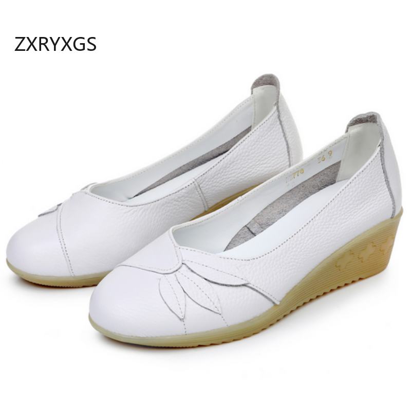 ZXRYXGS Premium Genuine Leathe - Women Shoes Size 4 In Cm 评论和价格