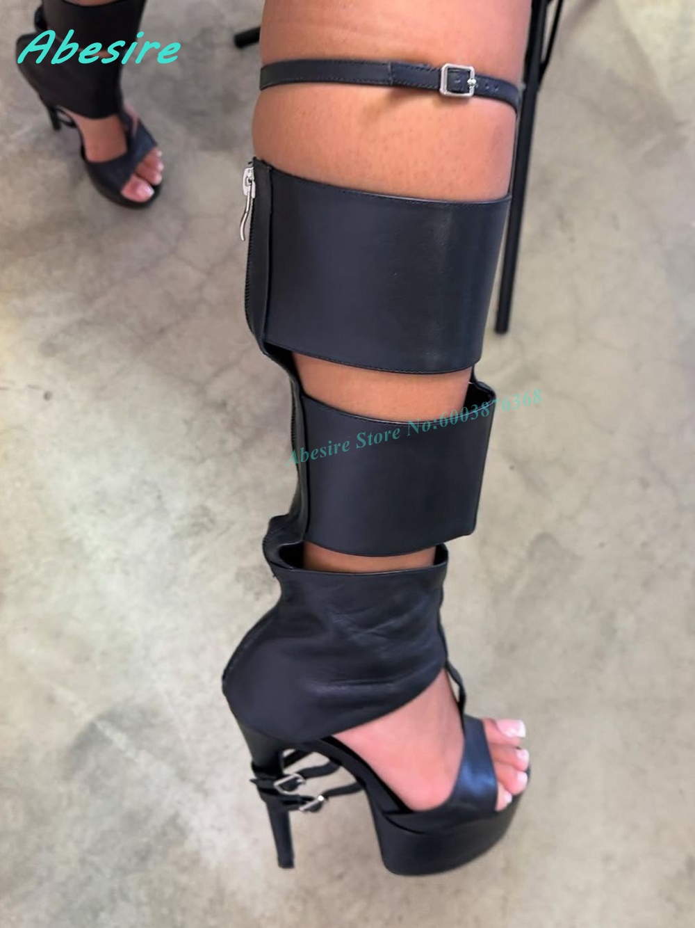 Red Faux Leather Cutout Gladia - Women Shoes Boots 评论和价格