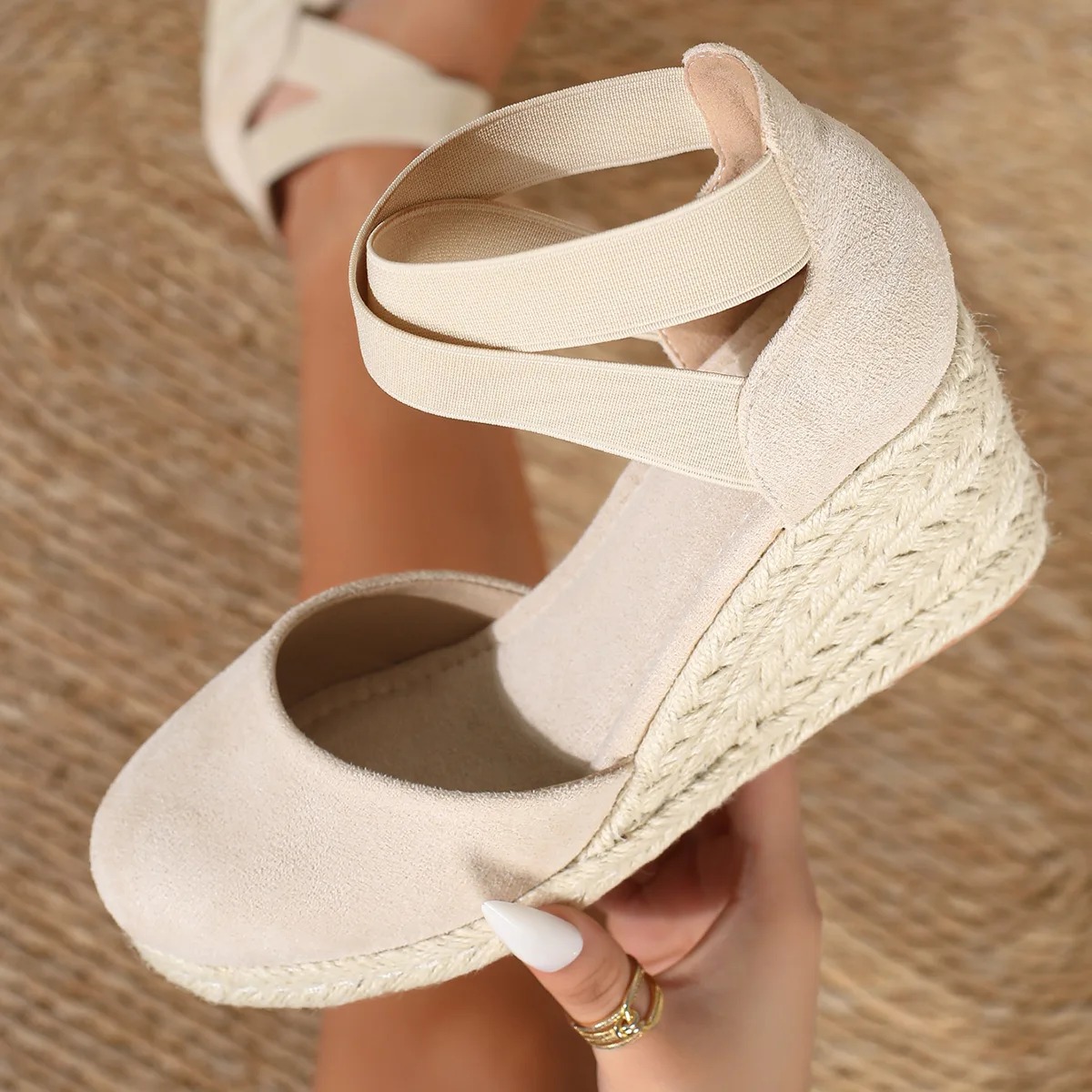 Cover Toe Women's Espadrille W - Espadrille Wedge Shoes 评论和价格
