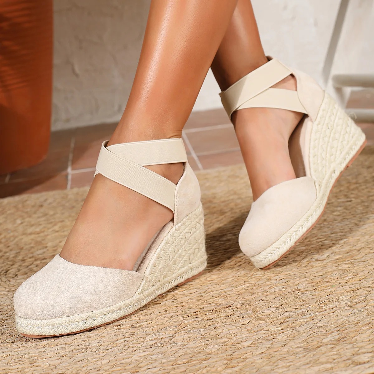 Cover Toe Women's Espadrille W - Espadrille Wedge Shoes 评论和价格
