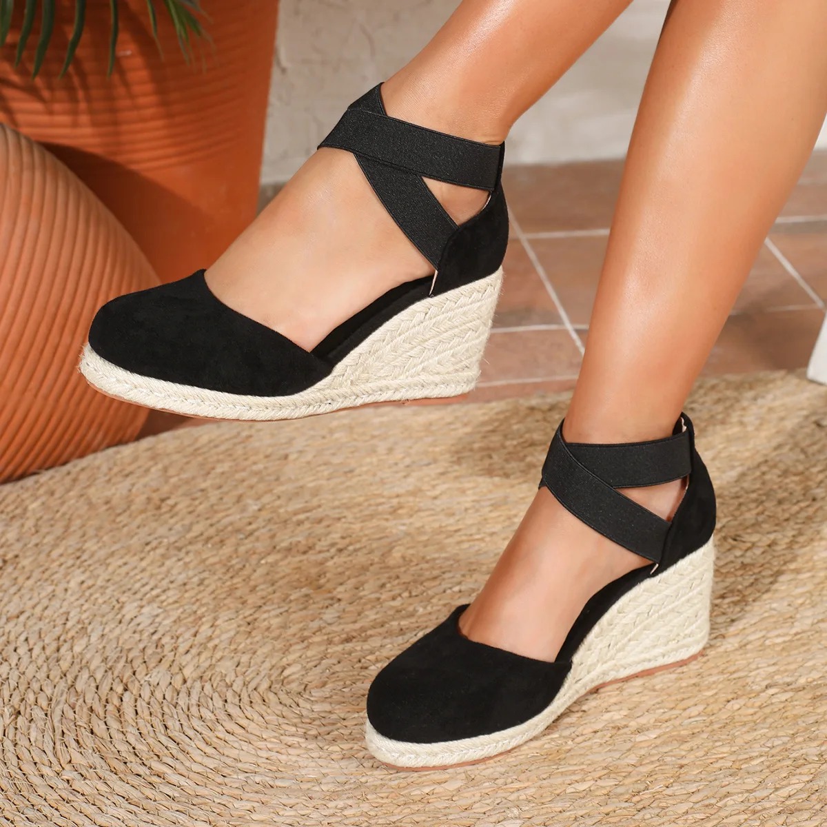 Cover Toe Women's Espadrille W - Espadrille Wedge Shoes 评论和价格