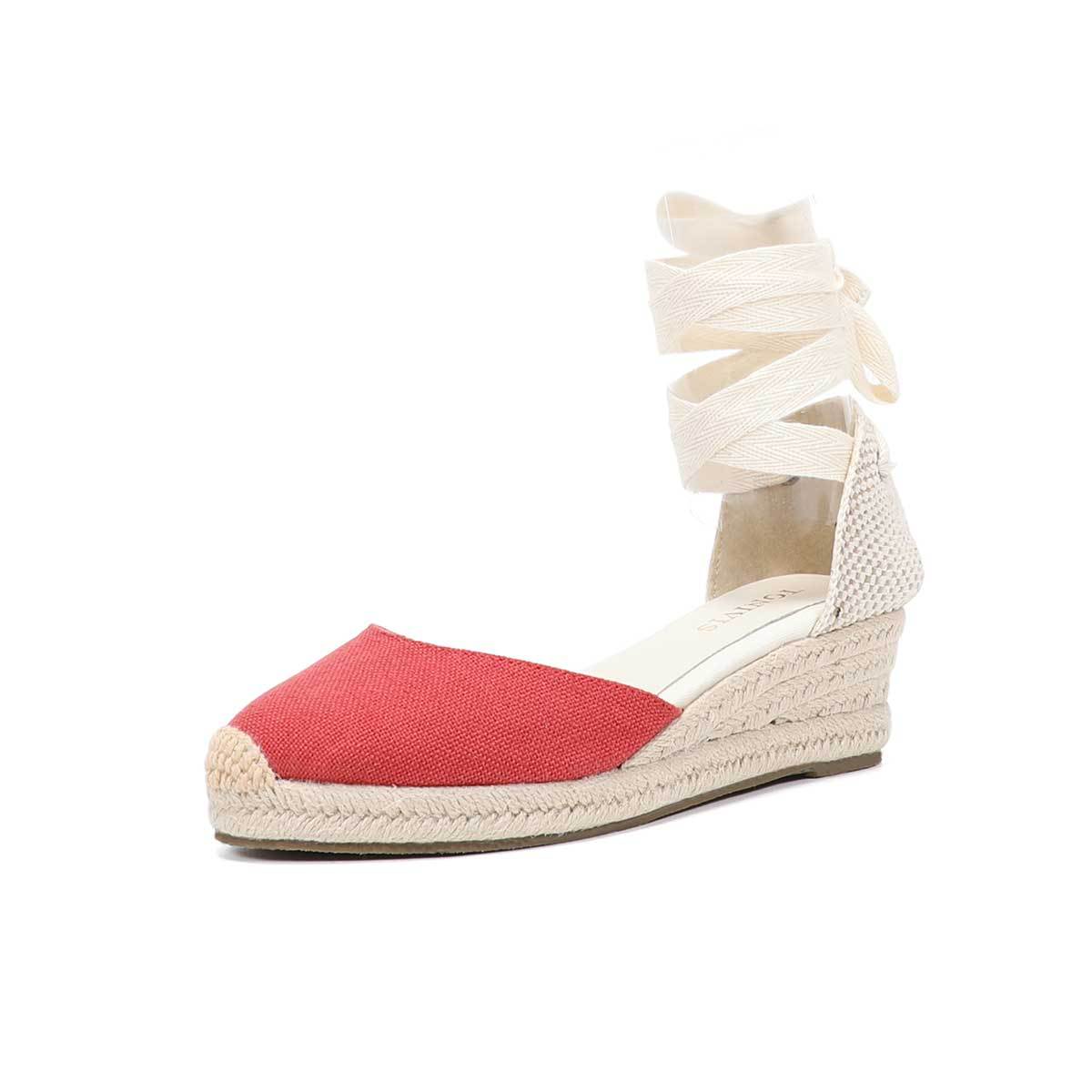 Women Wedge Espadrilles Lace U - Espadrille Wedge Shoes 评论和价格