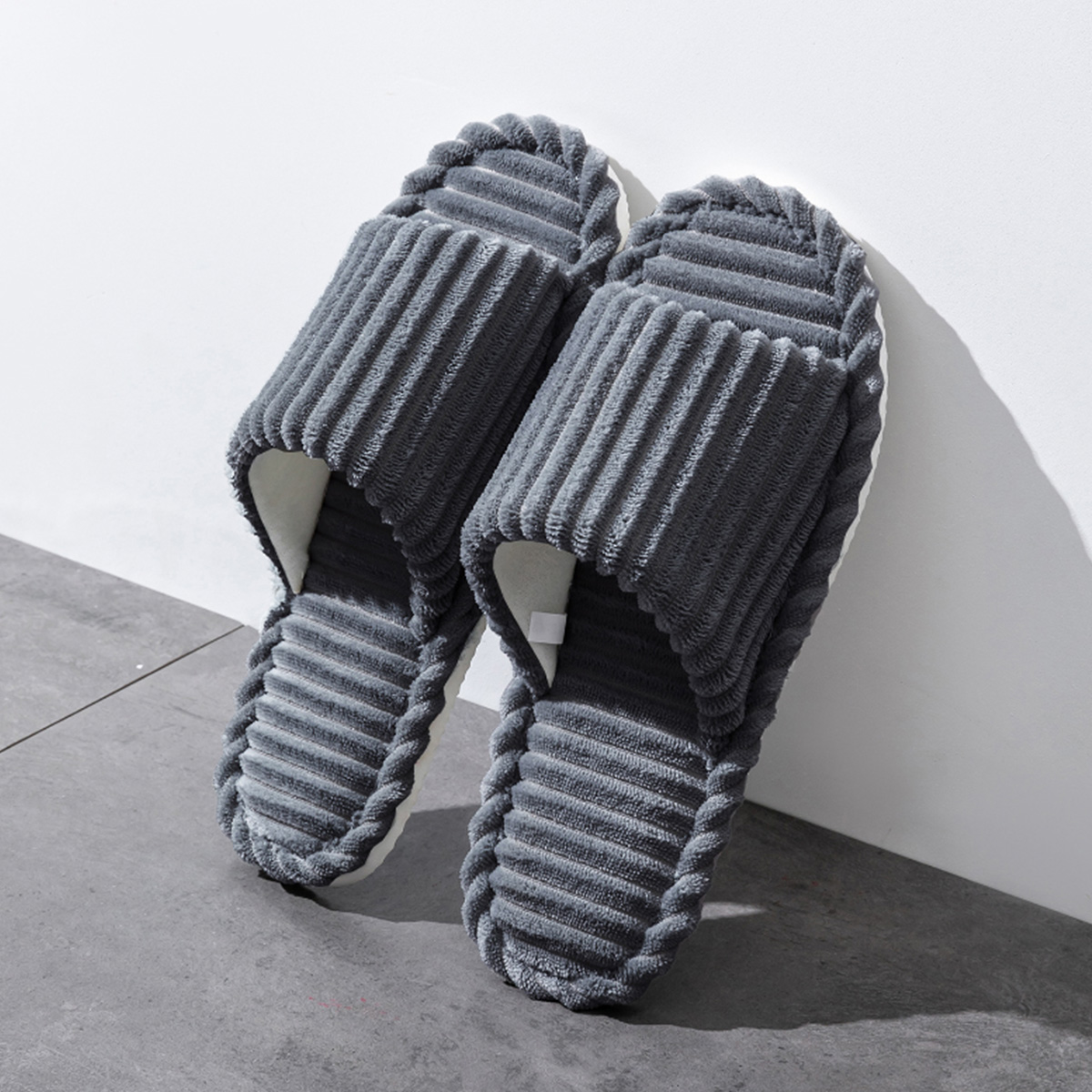 Open-Toe Breathable House Slip - Women Shoes For Winter 评论和价格