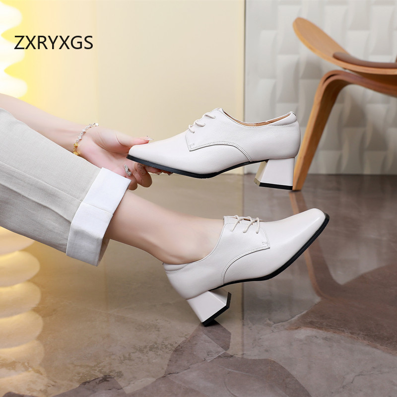 ZXRYXGS 2025  Top Cowhide Lace - Women Shoes Size 4 In Cm 评论和价格