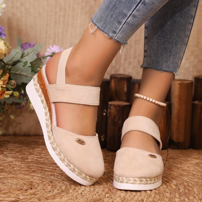 Women Closed Toe Wedge Sandals - Espadrille Wedge Shoes 评论和价格