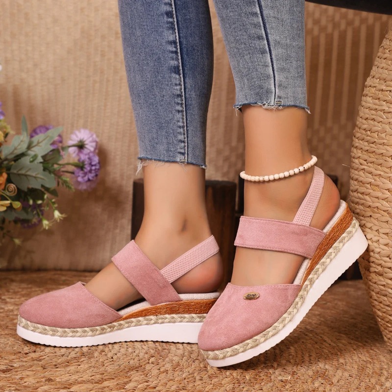 Women Closed Toe Wedge Sandals - Espadrille Wedge Shoes 评论和价格