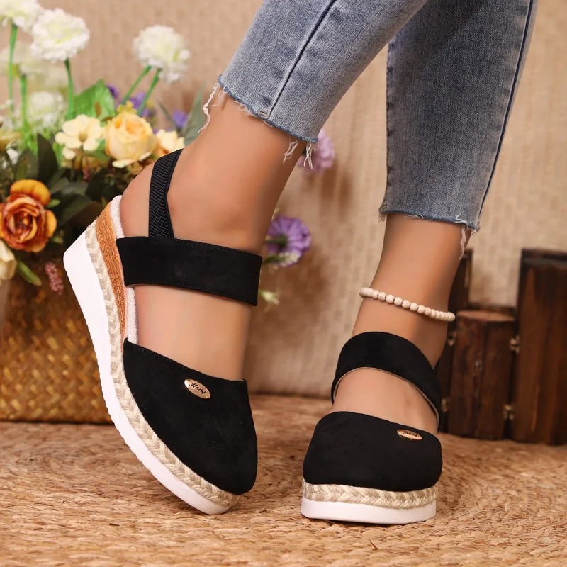 Women Closed Toe Wedge Sandals - Espadrille Wedge Shoes 评论和价格