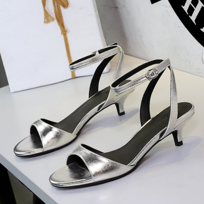 BIGTREE Shoes Open-toe Mid-hee - Women Shoes Size 4 In Cm 评论和价格