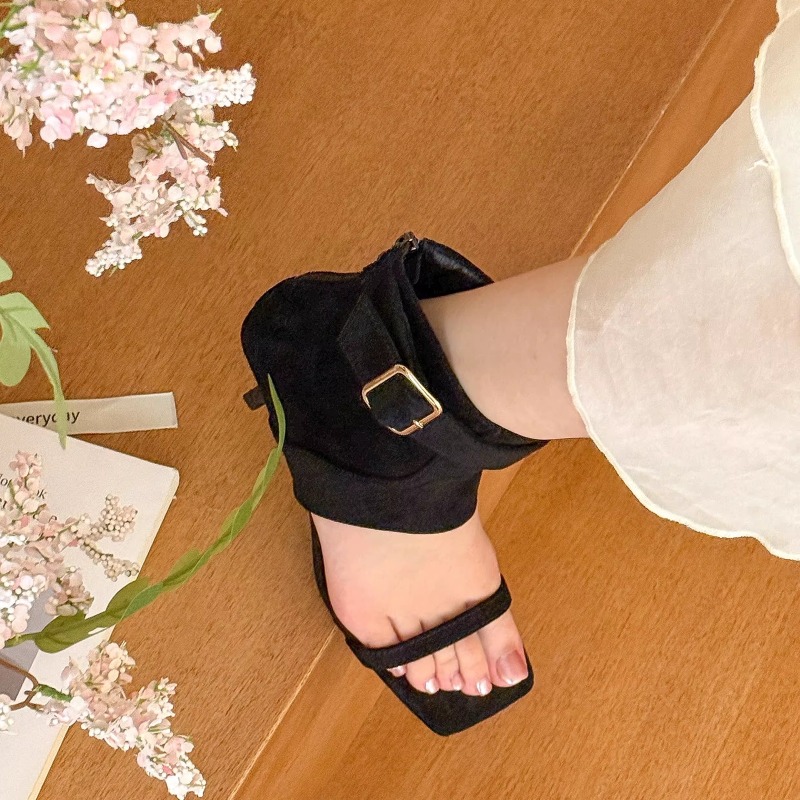 Retro Summer New Square Toe Op - Women Shoes Boots 评论和价格