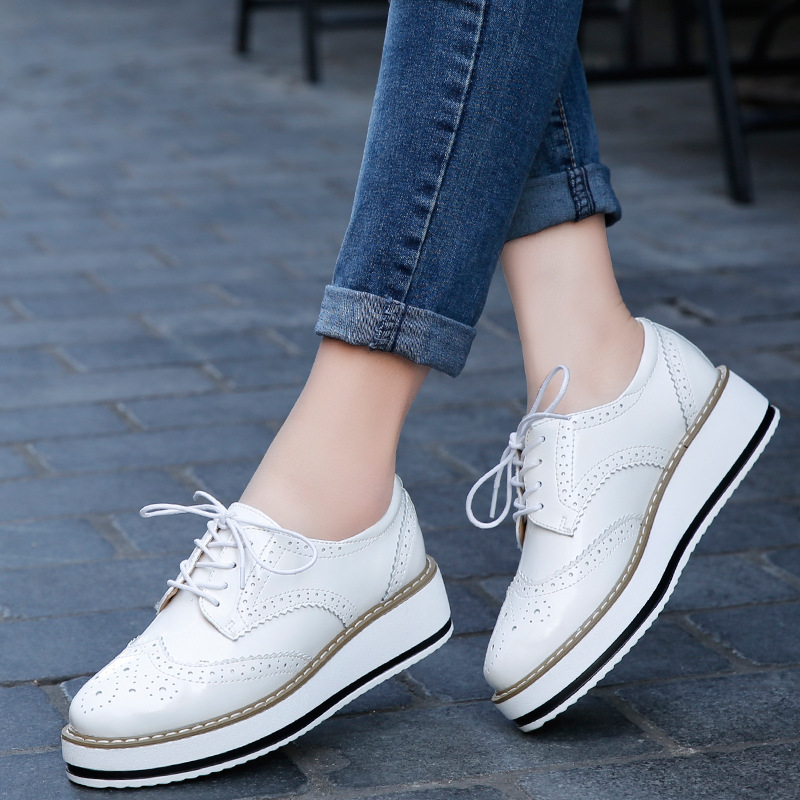 Women Loafers Shoes Leather Th - Espadrille Wedge Shoes 评论和价格