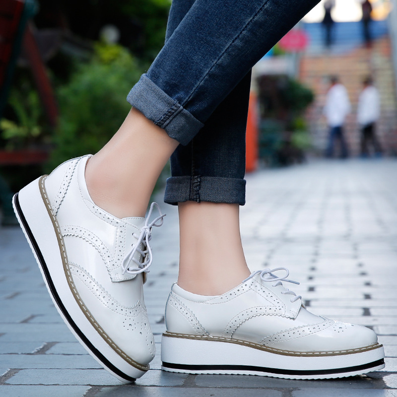 Women Loafers Shoes Leather Th - Espadrille Wedge Shoes 评论和价格
