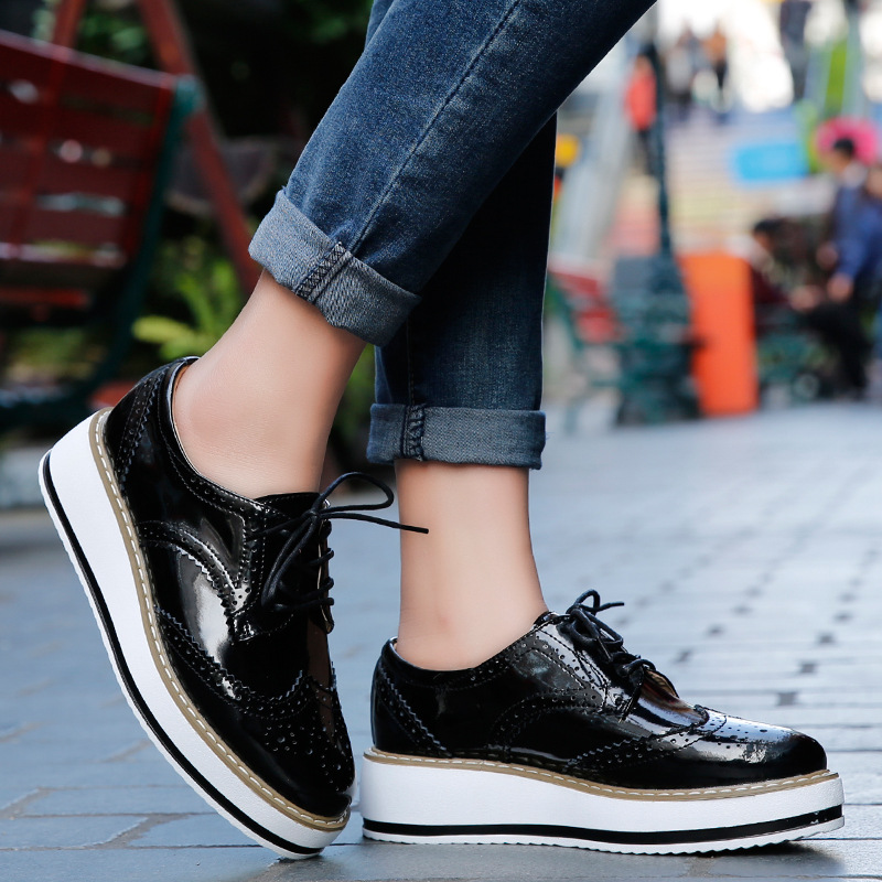 Women Loafers Shoes Leather Th - Espadrille Wedge Shoes 评论和价格